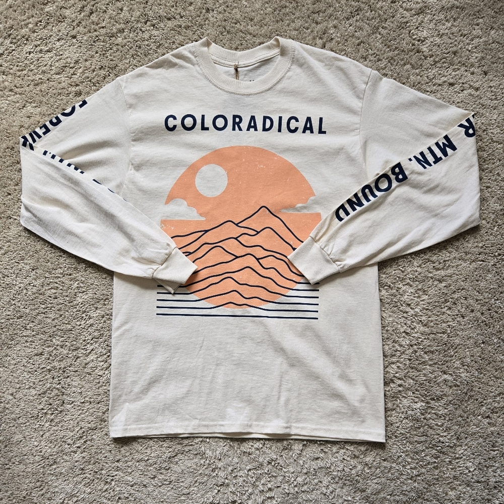 Coloradical long sleeve tee basic casual shirt cotton mens M